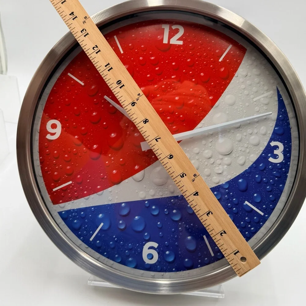 Pepsi Red, White & Blue Logo Wall 14” Clock